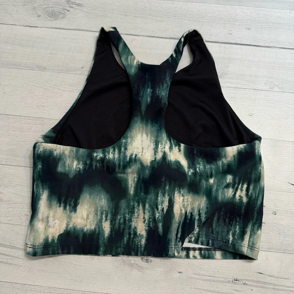 Old Navy active girls two piece athletic outfit green white black girls‎ 14/16